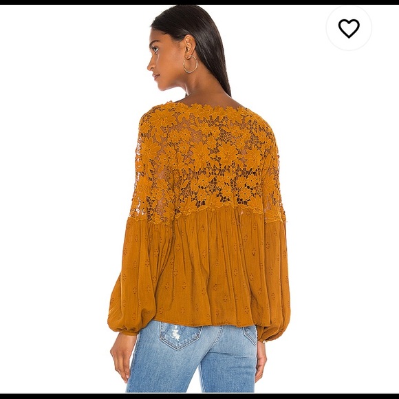Free People Lina Lace Top in Bronze - Picture 4 of 7